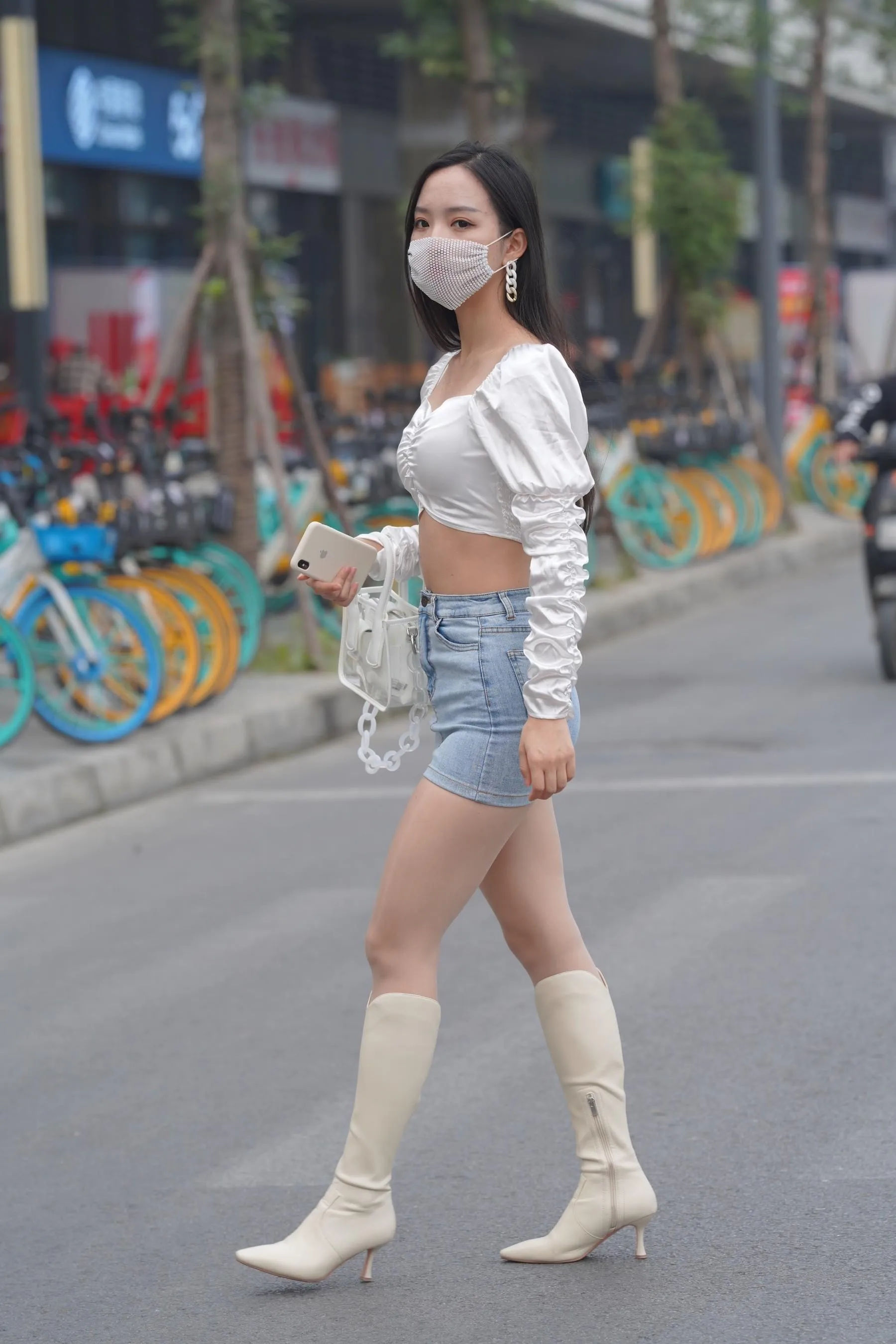 魔镜街拍 NO.170 凯恩街拍摄影-牛仔裙小姐姐 [304P]插图8